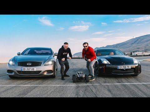 უხეში ტესტ დრაივი - G37 vs 350Z vs Traxxas - დრაგი!!!